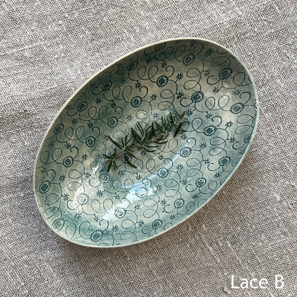 Wonki Ware Oval Bowl - Small - Marine Lace