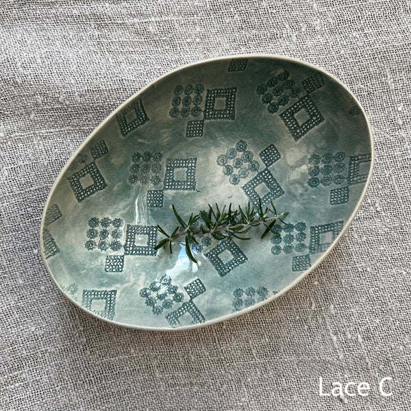 Wonki Ware Oval Bowl - Small - Marine Lace