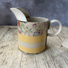 Medium Handmade Ceramic Jug by Virginia Graham - Floral with Stripes or Spots