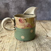 Medium Handmade Ceramic Jug by Virginia Graham - Floral with Stripes or Spots