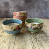 Small Handmade Ceramic Bowl by Virginia Graham - Floral with Spots