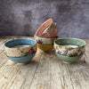 Small Handmade Ceramic Bowl by Virginia Graham - Floral with Spots
