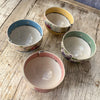 Small Handmade Ceramic Bowl by Virginia Graham - Floral with Spots