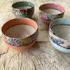 Medium Handmade Ceramic Bowl by Virginia Graham - Floral with Spots