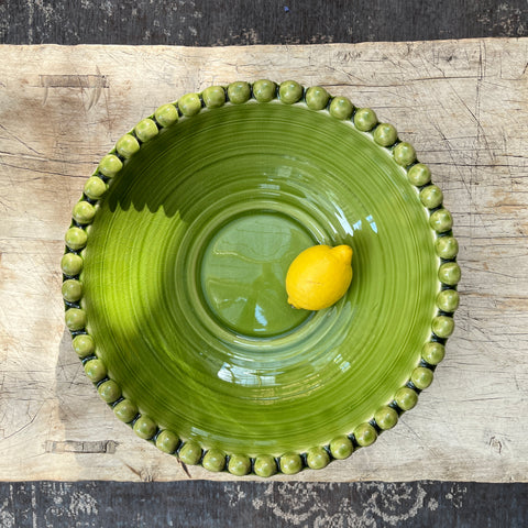 Bobble Rim Serving Bowl - Large - Green