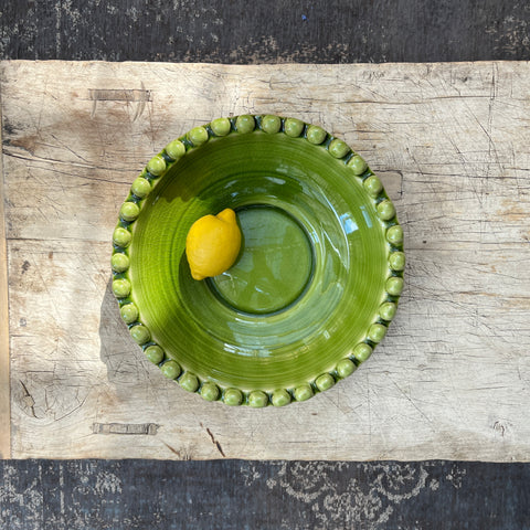 Bobble Rim Serving Bowl - Green