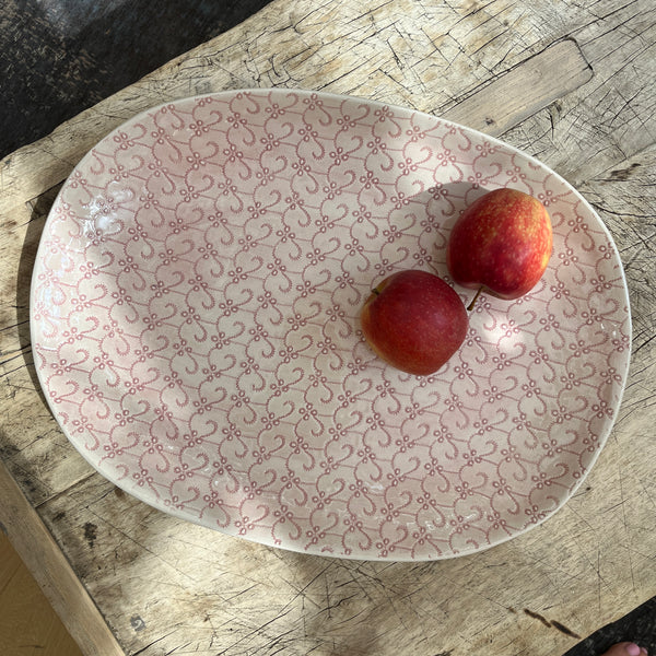 Wonki Ware Large Meat Platter - Pink Lace
