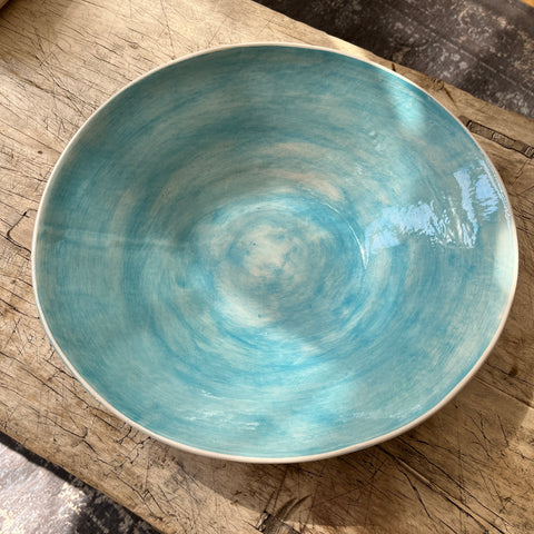 WonkiWare Salad Bowl - Large - Turquoise Wash