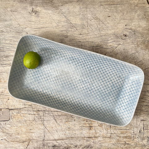Wonki Ware Prawn Serving Dish or Platter - Large - Duck Egg Lace