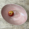 Wonki Ware Oval Bowl - Large - Pink Lace and Pink Wash