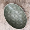 Wonki Ware Oval Bowl - Large - Dark Green Lace