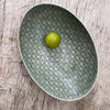 Wonki Ware Oval Bowl - Large - Dark Green Lace