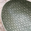 Wonki Ware Oval Bowl - Large - Dark Green Lace