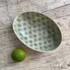 Wonki Ware Oval Bowl - Small - Dark Green Lace