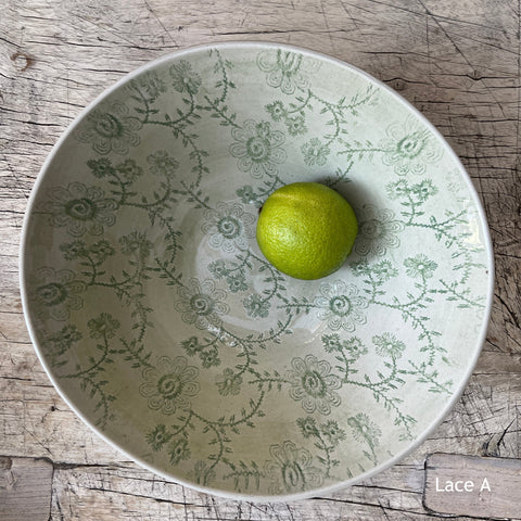 Wonki Ware Pasta Bowl - Spearmint Lace