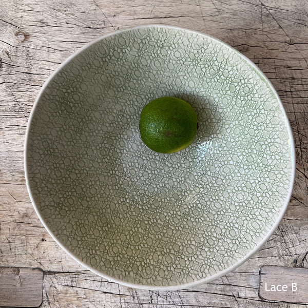 Wonki Ware Pasta Bowl - Spearmint Lace