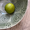 Wonki Ware Pasta Bowl - Dark Green Lace