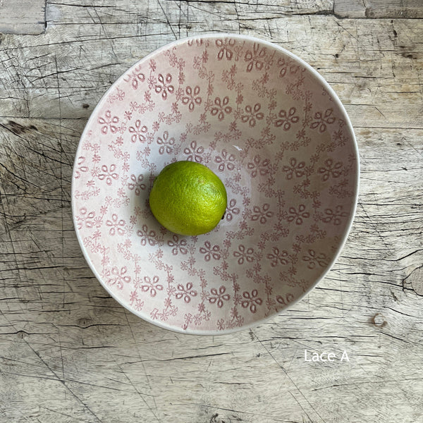 Wonki Ware Soup Bowl - Pink Lace
