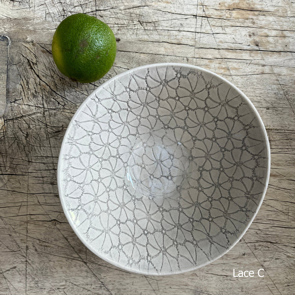 Wonki Ware Pudding Bowl - Warm Grey Lace or Wash