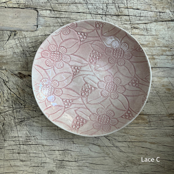 Wonki Ware Salsa or Tapas Dish - Pink Lace