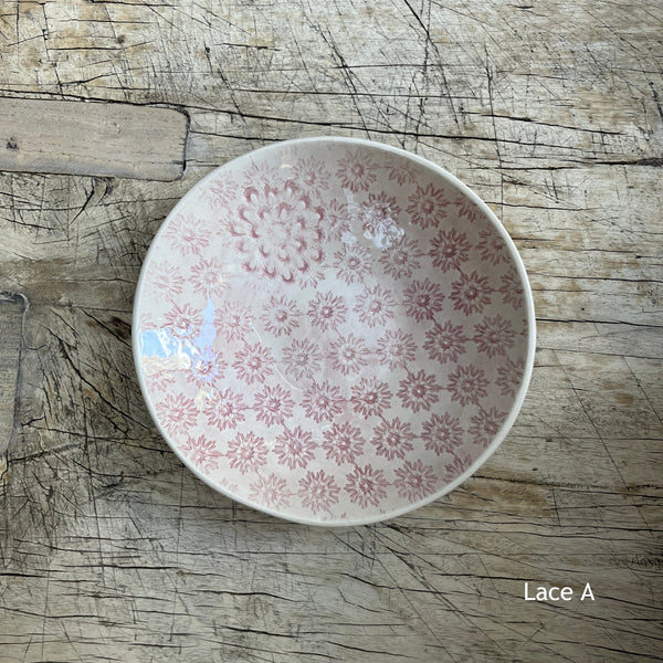 Wonki Ware Salsa or Tapas Dish - Pink Lace
