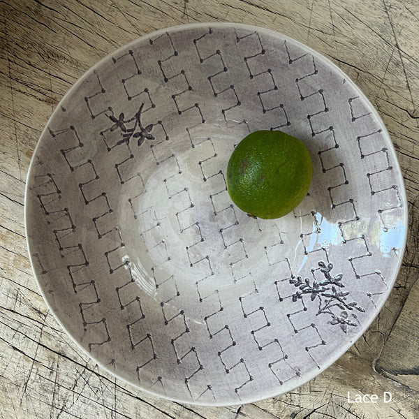 Wonki Ware Small Spaghetti Bowl - Aubergine Lace