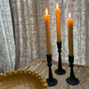 Tulip Iron Candle Holder - Almost Black - Three Sizes