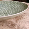Wonki Ware Oval Bowl - Medium - Dark Green Lace
