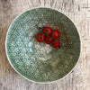 Wonki Ware Pasta Bowl - Dark Green Lace d
