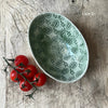 Wonki Ware Oval Bowl - Extra Small - Dark Green Lace