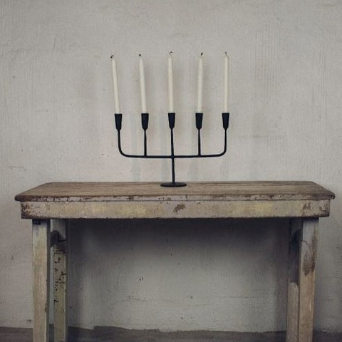 Ina Five Arm Cast Iron Candelabra - Olsson & Jensen, Sweden