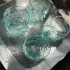 Sea Green Glass Bubble Tumblers - Set of Four