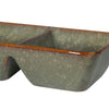 Stoneware Triple Nibbles Dish - Speckle Green