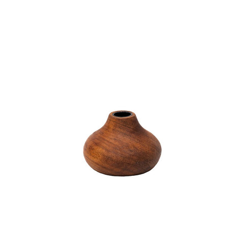 Jug Teak Wood Candle Holder for Thin Candle