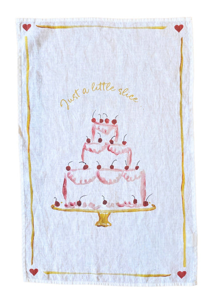 Just a Little Slice - Linen Tea Towel