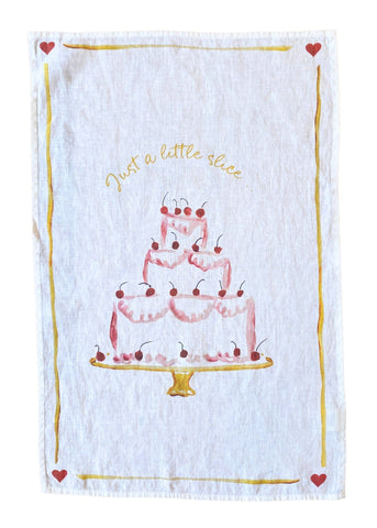 Just a Little Slice - Linen Tea Towel