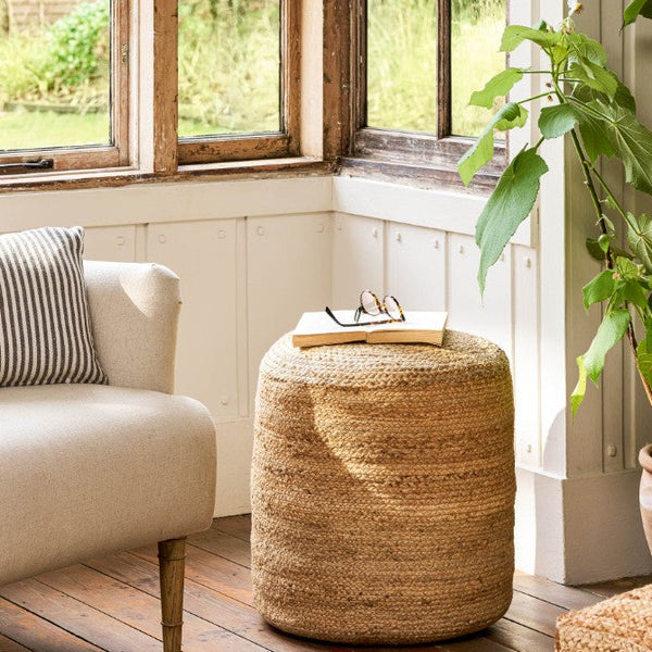 Round Natural Jute Stool