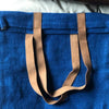 Large Jute Tote Bag - Natural or Denim Blue