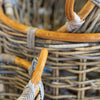 Round Kubu Rattan Storage Basket - Dia 34cm