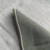 Pure Linen Napkin with Natural Overlocked Edge - Khaki