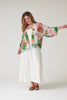 Kitsch Bouquet Green Kimono - One Hundred Stars