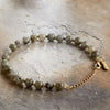Labradorite Bead Bracelet - Adjustable Length