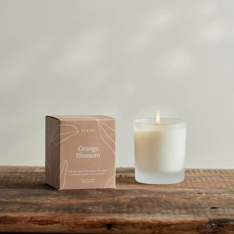 St Eval Orange Blossom Scented Candle - Lamorna Collection - Natural Wax
