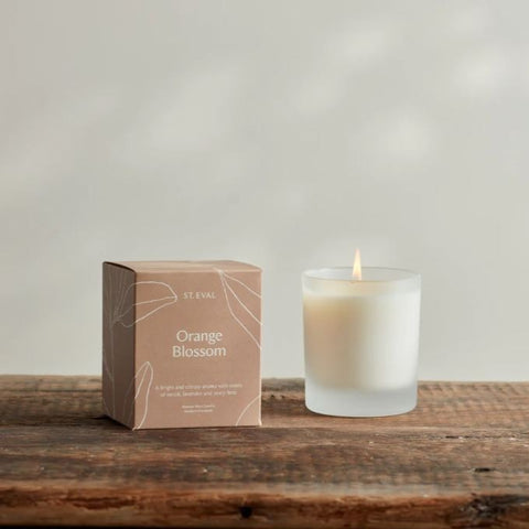 St Eval Orange Blossom Scented Candle - Lamorna Collection - Natural Wax