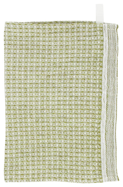 Maija Dishcloth or Washcloth - Lapuan Kankurit, Finland White Olive