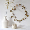 Large Brass Four Leaf Clover Wreath