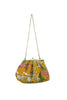 Large Kiss Lock Bag - Rhodoleia Gold - One Hundred Stars