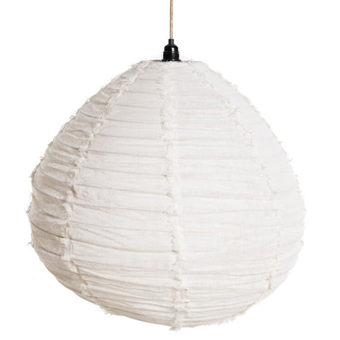 Large Pear Shape Linen Lampshade - Ivory - 60cm