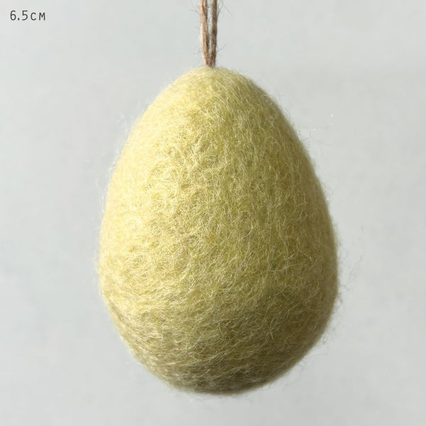 Plain Felt Egg - Large - Yellow, Green or Pink
