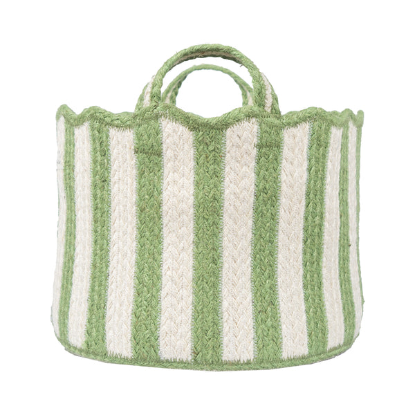 Large Tulip Basket - Braided Rug Company - Jade